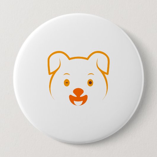 Niedliche Welpe Button (Vorderseite)