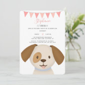 Niedliche Welpe Einladung (Stehend Vorderseite)