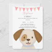 Niedliche Welpe Einladung (Vorderseite)