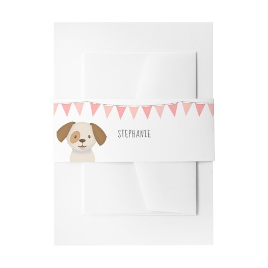 Niedliche Welpe Einladungsbanderole (Vorderseite Beispiel)