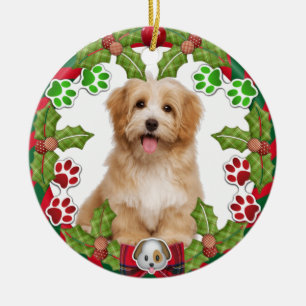 Niedliche Welpe - Erste Keramik Weihnachten Ornament