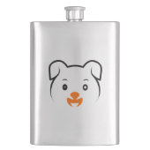 Niedliche Welpe Flachmann (Vorderseite)