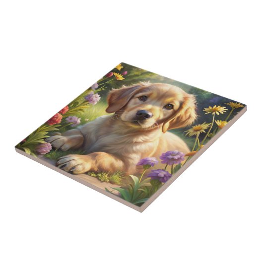 Niedliche Welpe Fliese (Seite)