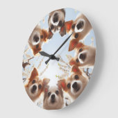 Niedliche Welpe-Funny-Dock-Uhr Große Wanduhr (Winkel)