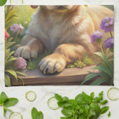 Niedliche Welpe Geschirrtuch (Gefaltet)