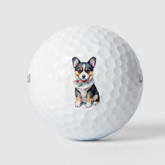 Niedliche Welpe Golfball