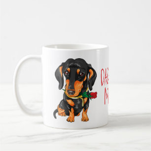 Niedliche Welpe Hund Mama Geschenk Cartoon Dackel Kaffeetasse