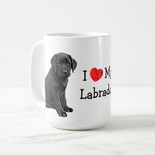Niedliche Welpe-I-Liebe Mein Labrador Black Lab Kaffeetasse