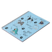 Niedliche Welpe Illustriert Gedicht Dotty Notizblock (Linke Seite)