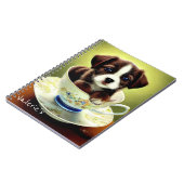 Niedliche Welpe in einem Teacup Notizblock (Linke Seite)