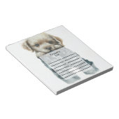 Niedliche Welpe in Jeans Art Notizblock (angewinkelt)