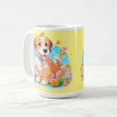 Niedliche Welpe Kaffeetasse (Vorderseite Links)