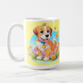 Niedliche Welpe Kaffeetasse (Links)