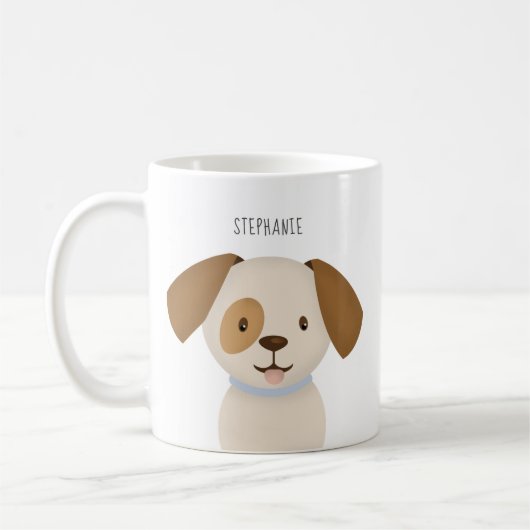 Niedliche Welpe Kaffeetasse (Links)