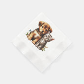 Niedliche Welpe/Kätzchen Serviette (Ecke)