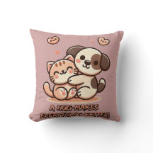 Niedliche Welpe & Kitten Hug - Adorable Kawaii Des
