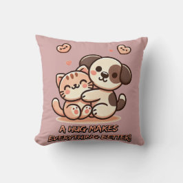 Niedliche Welpe & Kitten Hug - Adorable Kawaii Des Kissen