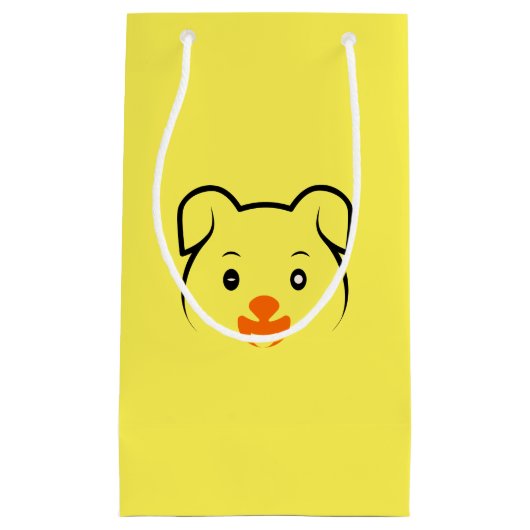 Niedliche Welpe Kleine Geschenktüte (Vorderseite)