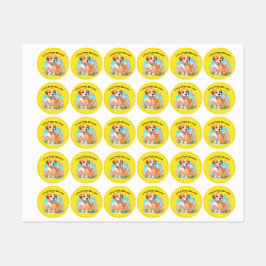 Niedliche Welpe Kleine Paws Big Liebe Etiketten