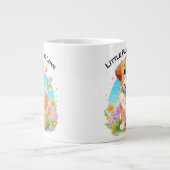 Niedliche Welpe Kleine Paws Big Liebe Jumbo-Tasse (Vorderseite)
