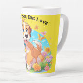 Niedliche Welpe Kleine Paws Big Liebe Milchtasse (Rechte Ecke)