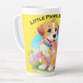Niedliche Welpe Kleine Paws Big Liebe Milchtasse (Linke Ecke)