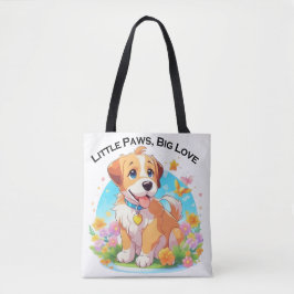 Niedliche Welpe Kleine Paws Big Liebe Tasche