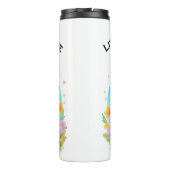 Niedliche Welpe Kleine Paws Big Liebe Thermosbecher (Rückseite)