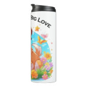 Niedliche Welpe Kleine Paws Big Liebe Thermosbecher (Nach rechts gedreht)