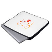 Niedliche Welpe Laptopschutzhülle (Vorne Knopf)
