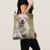 Niedliche Welpe Liebe Personalisiert Foto Haustier Tasche (Von Nahem)