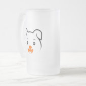 Niedliche Welpe Mattglas Bierglas (Vorderseite Links)