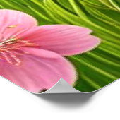 Niedliche Welpe mit Blüten und Schmetterlingen Poster (Ecke)