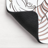 Niedliche Welpe mit Happy Kid Cartoon Mousepad (Ecke)