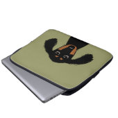 Niedliche Welpe mit langer Dackel Laptopschutzhülle (Vorne Knopf)