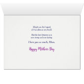Niedliche Welpe mit Mama Muttertagskarte (Innenansicht Horizontal (Unten))