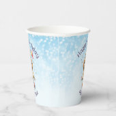 Niedliche Welpe mit Party Hat Geburtstag Pappbecher (Rechts)