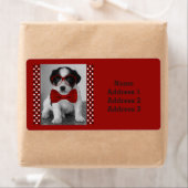 Niedliche Welpe mit Red Bow und Glassadressen (Insitu)