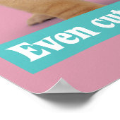 Niedliche Welpe mit Schnuller Poster (Ecke)