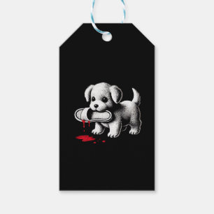 Niedliche Welpe mit Slipper Shirt Dark Spaß Hund L Geschenkanhänger