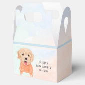 Niedliche Welpe mit Watercolor Kinderdusche Geschenkschachtel (Geöffnet)