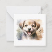 Niedliche Welpe Mitteilungskarte (Vorderseite)