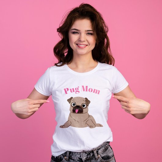 Niedliche Welpe "Mops Mama" T-Shirt