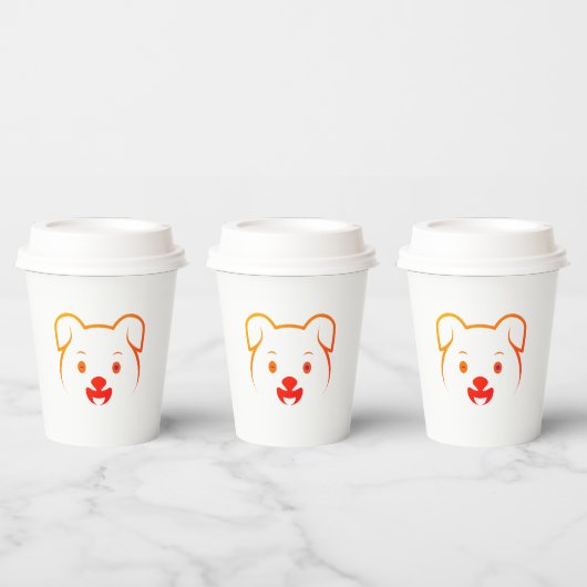 Niedliche Welpe Pappbecher (Multi)