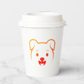 Niedliche Welpe Pappbecher (Rückseite)