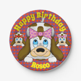 Niedliche Welpe Pappteller