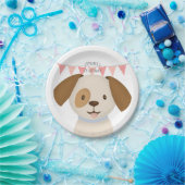 Niedliche Welpe Pappteller (Party)