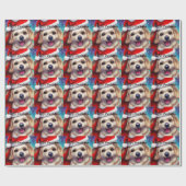 Niedliche Welpe Pawlidays Geschenkpapier (Flach)