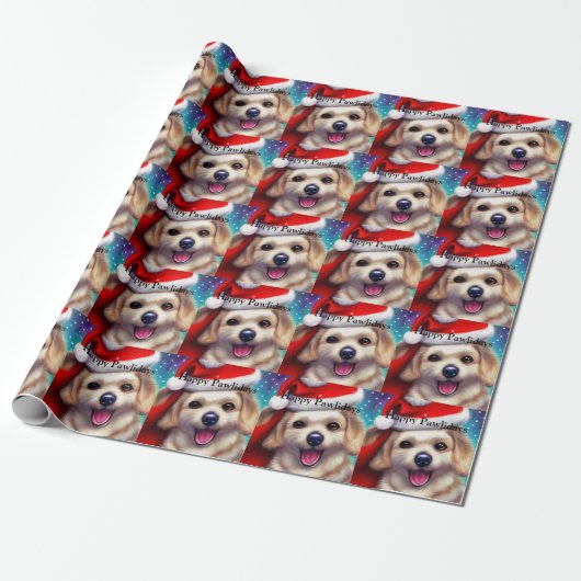 Niedliche Welpe Pawlidays Geschenkpapier (Ungerollt)