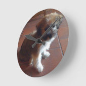 Niedliche Welpe Runde Wanduhr (Winkel)